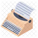 Typewriter Serial Printer Teletype Icon