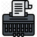 Typewriter Stenographer Shorthand Icon