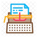 Typewriter Writer Paper Icon