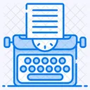 Typewriter Copywriter Composing Novel Icon