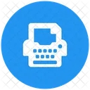 Typewriter Typing Keyboard Icon