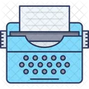 Typewriter Sheet Writing Icon