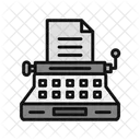 Typewriter Copywriting Typing Document Icon