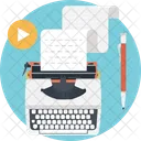 Content Writing Typewriter Icon