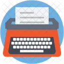 Typewriter Typing Document Icon