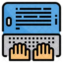 Typing Blog Smartphone Icon