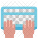 Typing Keyboard Hand Icon