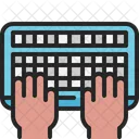 Typing Keyboard Hand Icon