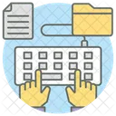 Typist Keyboard Typing Icon