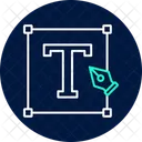 Typography Neon Glow Icon