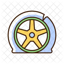 Tyre damage  Icon