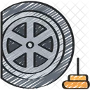 Tyre Spike Wheel Policing Icon