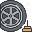 Tyre Spike Wheel Policing Icon