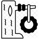 타이어 스윙 스윙 놀이 아이콘