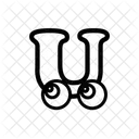 U Alphabet Letter Icon