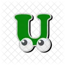 U Alphabet Letter Icon