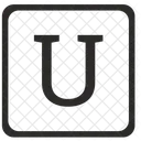 U Uppercase Letter Icon