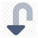 U Turn Down Icon