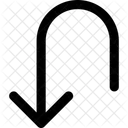 Interface Arrows Turn Down Arrow Bend Curve Change Direction Return Down Icon