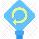 U Turn Road Sign Route Icon