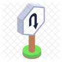 U Turn Tafel U Turn Schild Links Abbiegen Icon