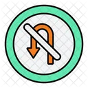 U-turn sign  Icon