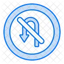 U-turn sign  Icon