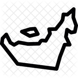 Uae Map Icon - Download in Line Style