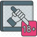 Oben 18 Porno Symbol