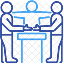 Ubereinkunft Losung Dialog Symbol