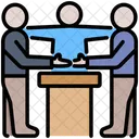 Ubereinkunft Losung Dialog Symbol