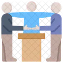Ubereinkunft Losung Dialog Symbol
