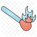 Streichholzer Flamme Feuer Icon