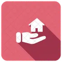 Übergabe Haus  Symbol