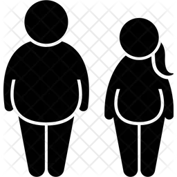 Übergewichtiger Jugendlicher  Symbol