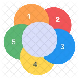 Überlappendes Diagramm  Symbol