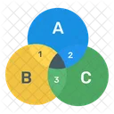 Überlappendes Diagramm  Symbol