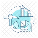 Ubernutzung Wasserressourcen Nicht Nachhaltig Symbol