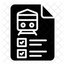 Zugdokument Zugkontrollpapier Ticketkontrolle Symbol