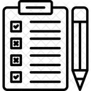 Prufen Checkliste Zwischenablage Symbol