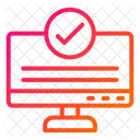 Uberprufung Bildschirm Uberpruft Symbol