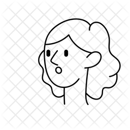 Überraschte Frau  Symbol