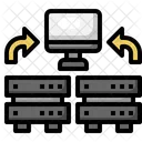 Daten Ubertragen Server Netzwerk Symbol