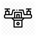 Uberwachungsdrohne Luftsicherheit Uberwachung Symbol
