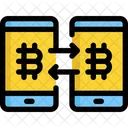 Uberweisung Bitcoin Kryptowahrung Symbol