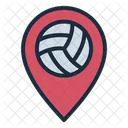 Ubicacion Voleibol Cancha Icono