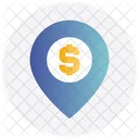 Mapa Ubicacion Signo De Dolar Icono