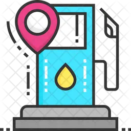 Ubicación de la bomba de gasolina  Icono