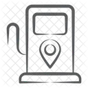 Ubicacion De La Estacion De Combustible Direccion Del Dispensador De Combustible Surtidor De Gasolina Icono