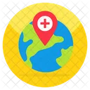 Ubicación médica global  Icon